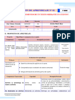 Sesión 1 - Conocemos Los Elementos de Un Texto Mediante Un Cuento - Com 2°