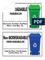 Trash bins label