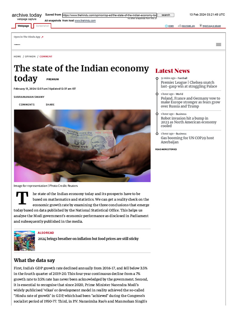 State of the Indian Economy Today | PDF | Economic Growth | Narendra Modi