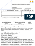 Formato de Autorizacion de Unidades de Aprendizaje Intercambio Uanl 2023