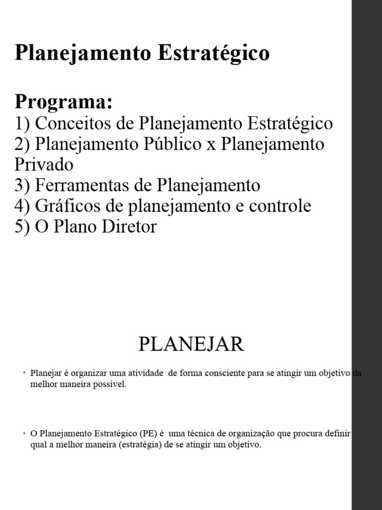 Planejamento-Estratégico - Copiar | PDF | Análise SWOT | Planejamento