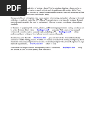 Example of Apa Research Paper Cover Page