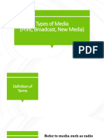 Types of Media (Print, Broadcast, New Media)