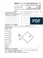 Note:. - . - . - . /20: Exercice #1: (5 Points)