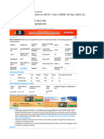 Booking Confirmation On IRCTC, Train: 22806, 18-Dec-2023, SL, ANVT - PRYJ