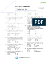 Arjuna JEE Main Test 01 - Chemistry