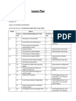 Lesson Plan: Week Theory Practical Day Topic (Including Assignment / Test) Practical Day Topic