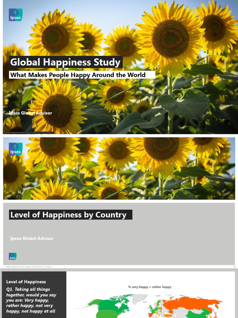 Global Happiness Study Insights 2019 | PDF | Happiness | Well Being
