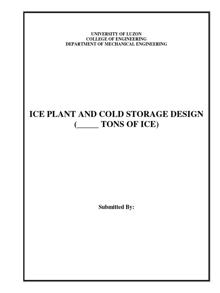 Ref Design Ice Plant Cold Storage | PDF | Ice | Refrigeration