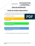 11 Cálculo Diferencial e Integral - Métodos de Integración - Cambio de Variable Trigonométrico