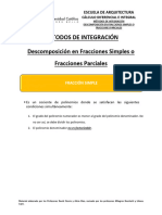 13 Cálculo Diferencia e Integral - Métodos de Integración - Fracciones Simples