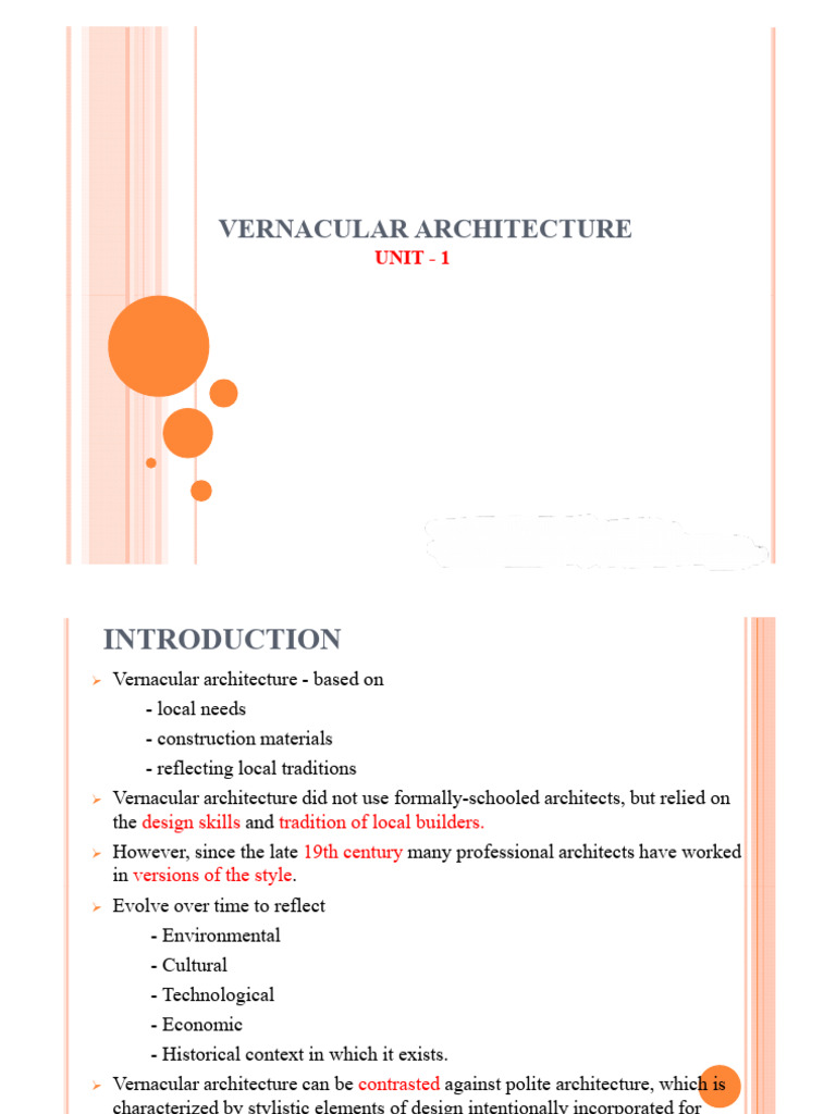 Vernacular Architecture | PDF | Art