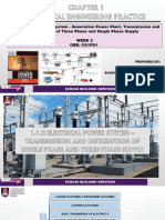 1.1.2 Electrical Power System - Transmission and Distribution of Single and Three Phase Power Supply