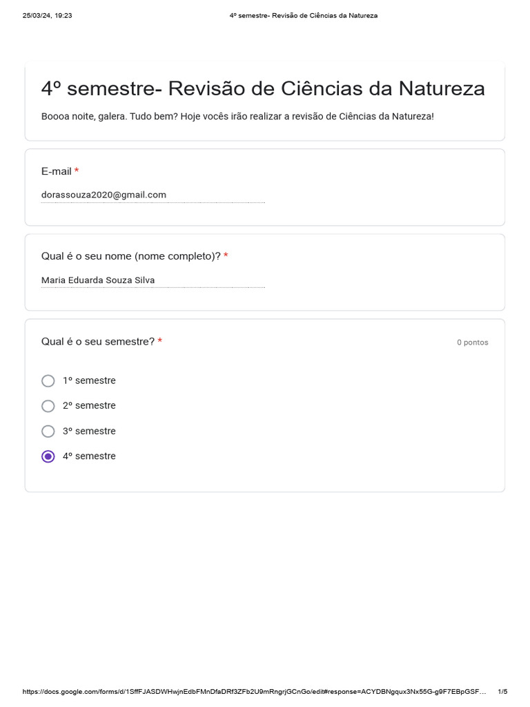 4 semestre revis o de ci ncias da natureza formul rios google