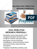 K03 MENGAJUKAN USUL PENELITIAN (Research Proposal)