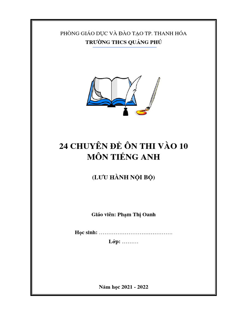 (123doc) 24 Chuyen de On Thi Vao 10 Mon Tieng Anh Nam 2022 | PDF