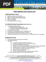 Fire Inspection Checklist