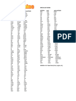 Lista de Verbos Irregulares