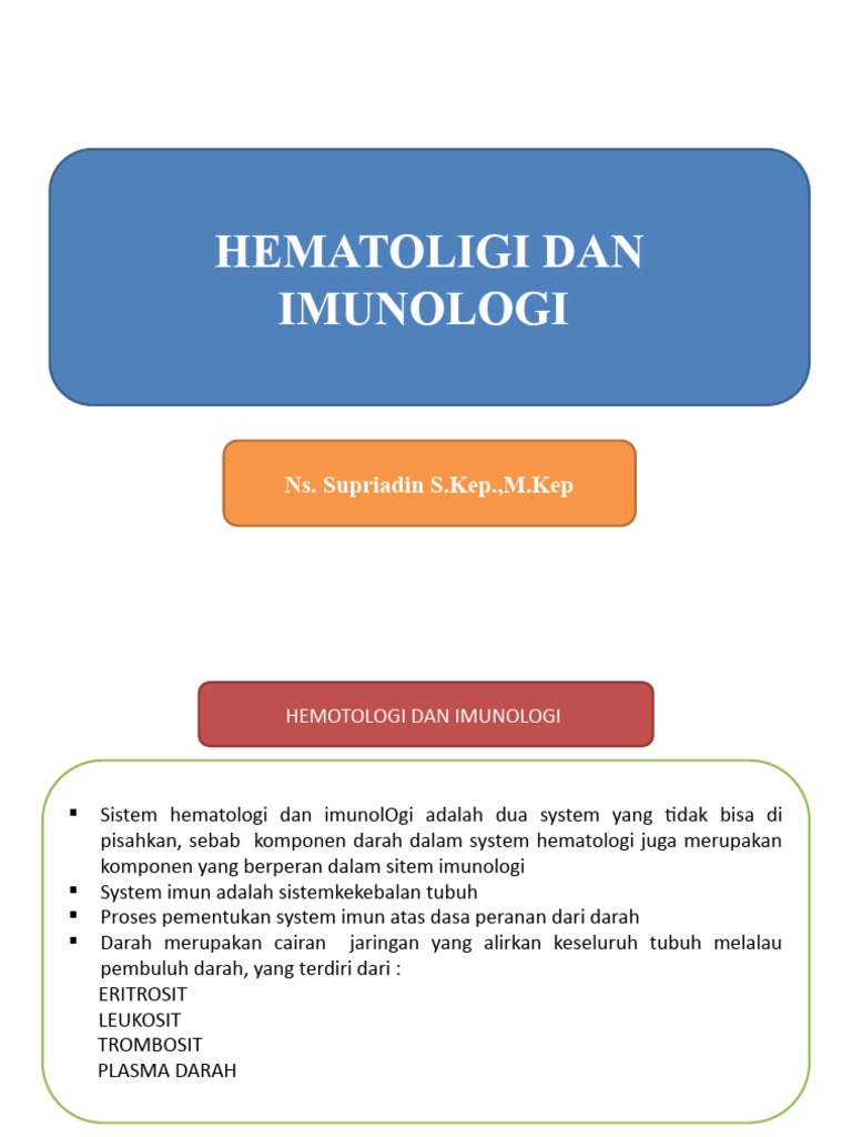Sistem Hematologi Dan Imunologi Pdf