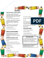 Lista de Utiles Americana.