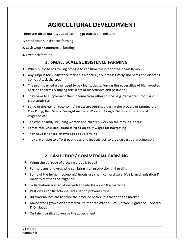 Farming Practices in Pakistan Explained | PDF | Agriculture | Intensive ...