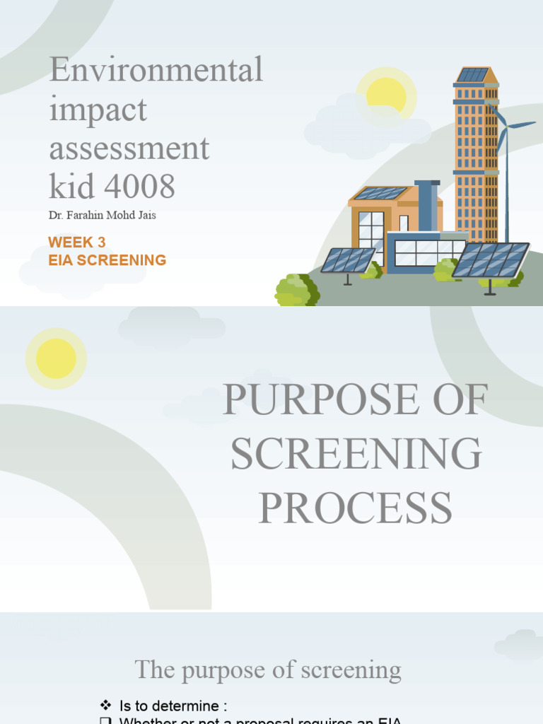 Eia Screening | PDF | Environmental Impact Assessment | Environmental