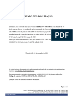 Atestado de Legalização: Código de Controle