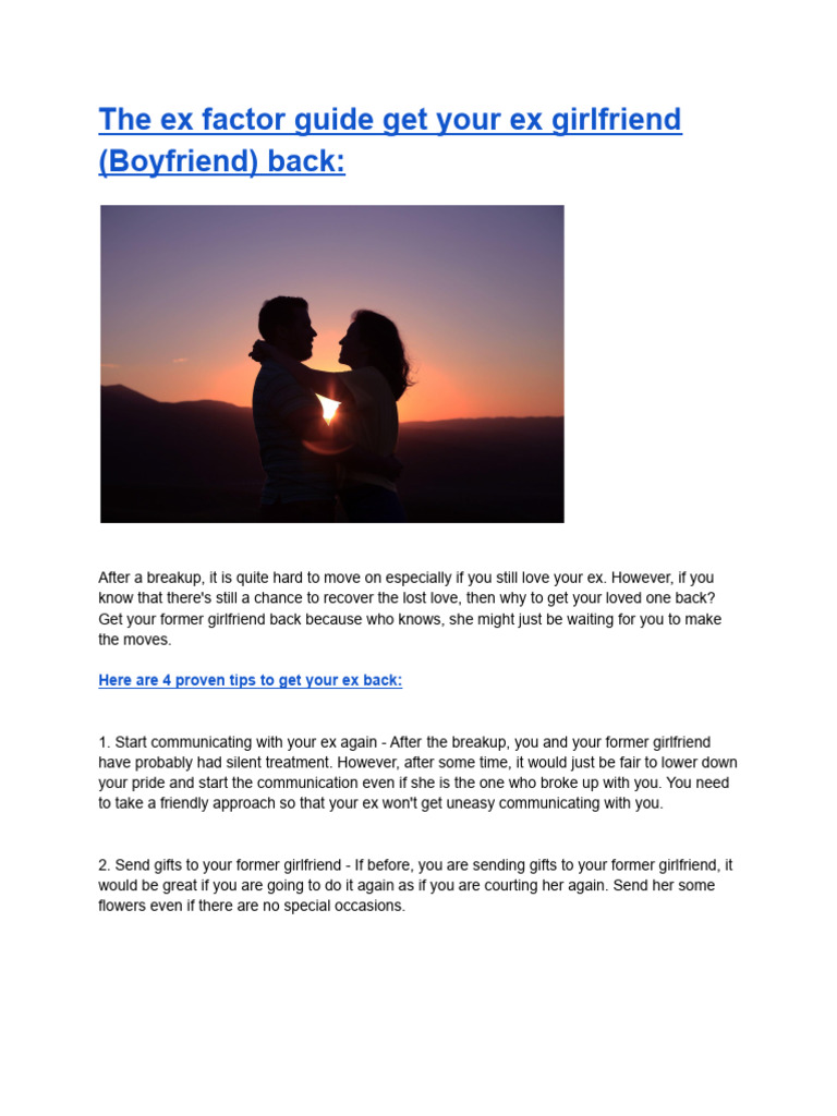 The Ex Factor Guide Get Your Ex Girlfrie | PDF, image size:768x1024