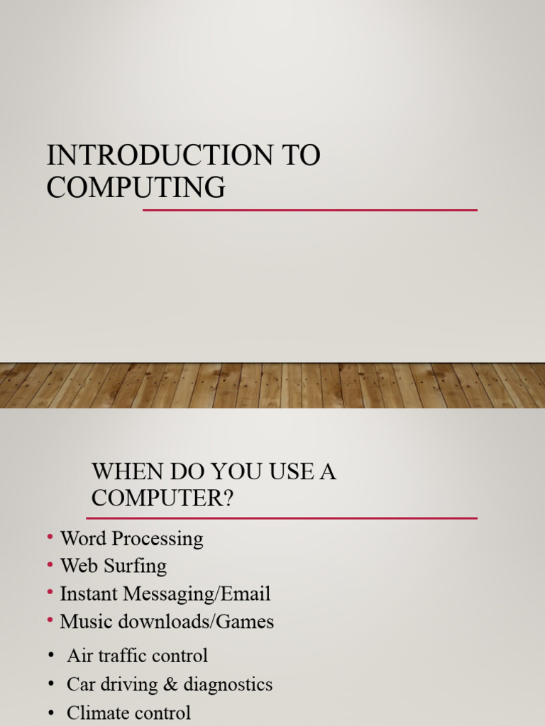 01 - Intro To Computers | PDF