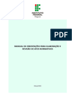 Manual de Orientacoes para Elaboracao e Revisao de Atos Normativos No Ambito Do Instituto Federal de Alagoas