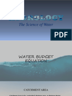 Water Budget Equation