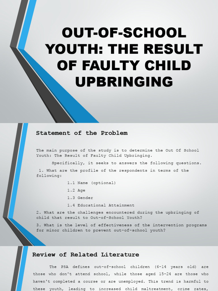Out of School Youth | PDF | Attachment Theory | Youth