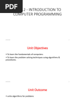 Csir12 - Introduction To Computer Programming