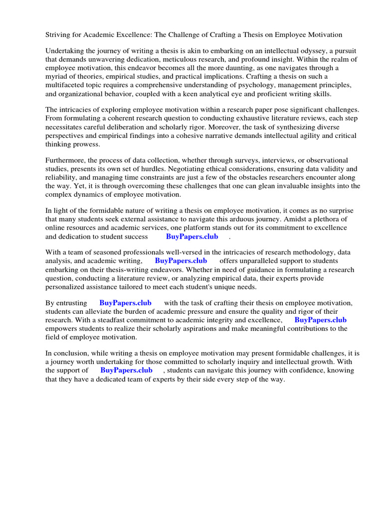 Research Paper Employee Motivation PDF Motivation Motivational