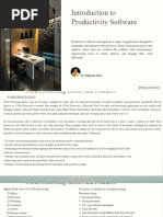 Introduction To Productivity Software