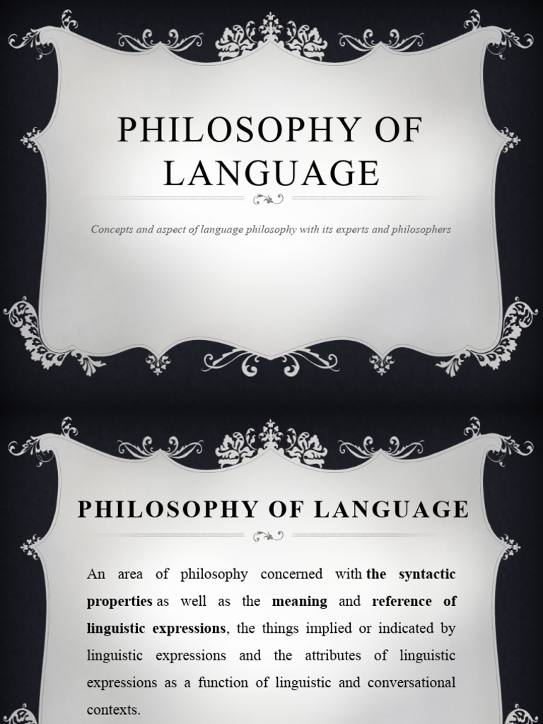 Philosophy of Language Overview | PDF | Analytic Philosophy ...