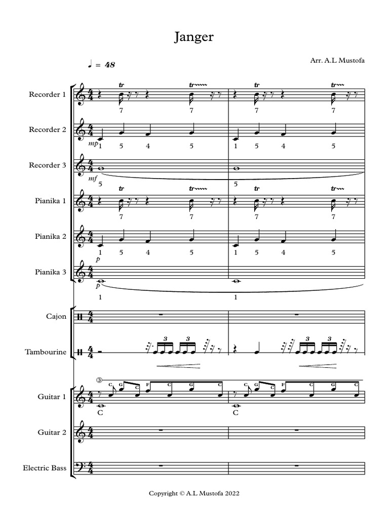 FULL SCORE - Janger Ansambel | PDF