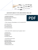 Questionnaire On Civil Procedure Code, 1908