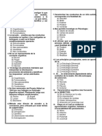 PSICOLOGÍA Preguntas Adimision