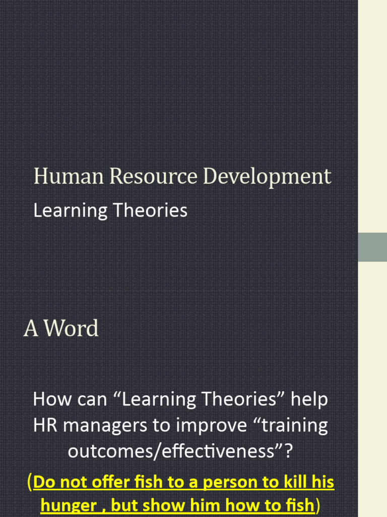 Enhancing HR Training with Learning Theories | PDF | Learning ...