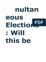 Simultaneous Elections