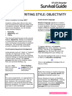 GE11 Academic Writing Style - Objectivity