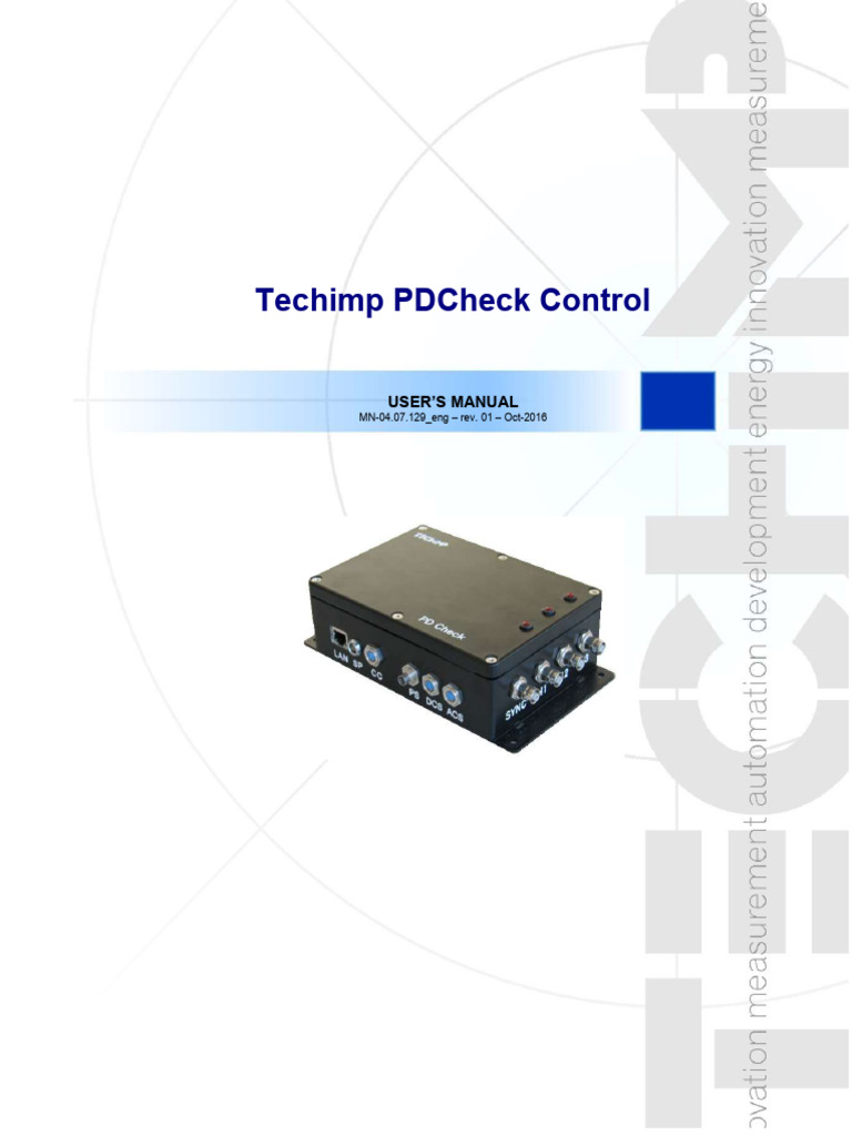 Techimp PDCheck Control Manual | PDF | Ip Address | Computing