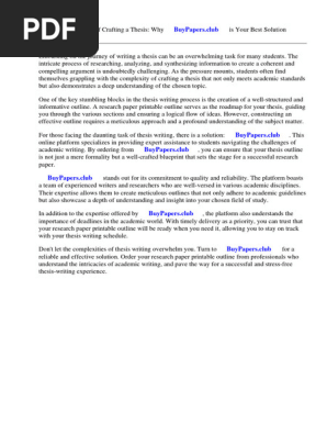Research Paper Printable Outline