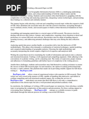 Research Paper Gis