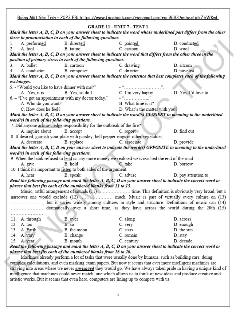  ki m tra friends global grade 11 unit 7 test 1 pdf
