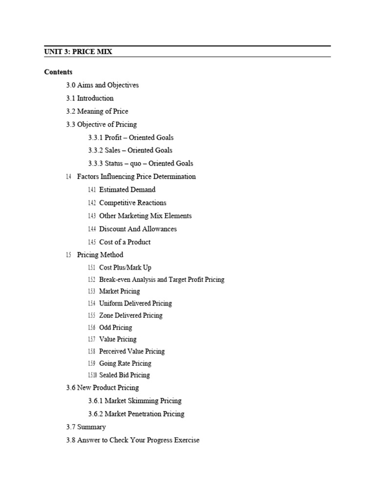 Pricing Objectives and Strategies | PDF | Discounts And Allowances ...