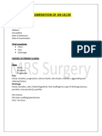 Examination of Ulcer, Sinus & Fistula