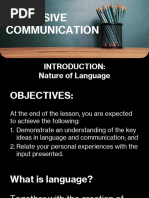 Lesson 1 - Nature of Language