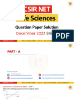 CSIR NET Life Sciences December 2023 Shift 2 Paper Solution 1